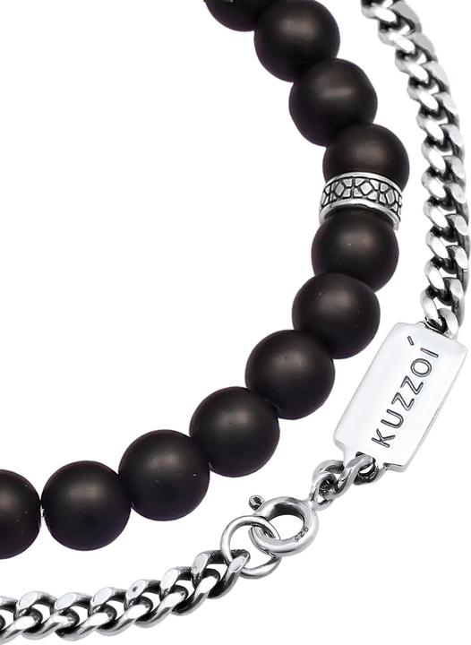 Immagine prodotto Kuzzoi Bracciale di base, pallina (21 cm, Plastico, Onice, Argento 925)