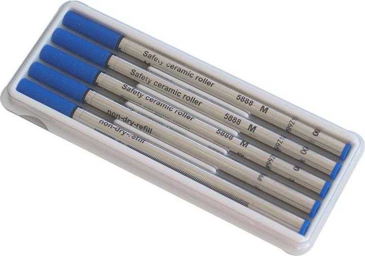 Produktbild Troika 5-er Pack Tintenrollermine, schnelltrocknend, blau (Blau, 0.80 mm)