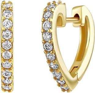 Silvego Evelina Clear Cubic Zirconia Heart Earrings DCC1581EWGP Silver/Gold Plated