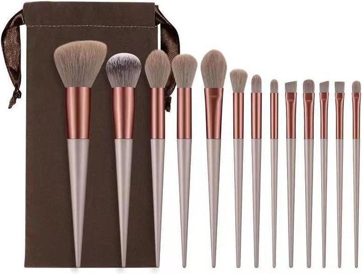 Actual product image JTI 13x make-up brushes with storage bag