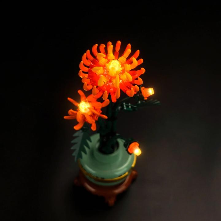 Actual product image BrickBling LED Licht Set für LEGO - Chrysantheme (10368)