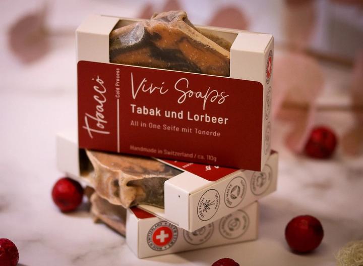 Actual product image Vivi Soaps Tobacco - Soap tobacco and laurel fragrance (Hard soap)
