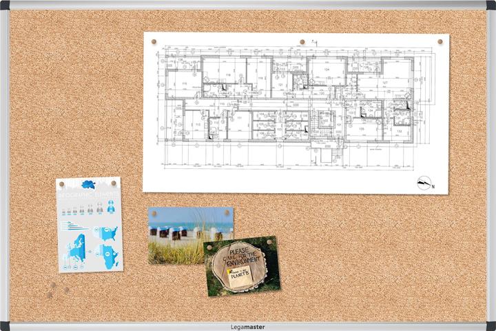 Actual product image Legamaster Pinboard Unite 60 cm x 90 cm, Brown (Bulletin board, 60 x 90 cm)