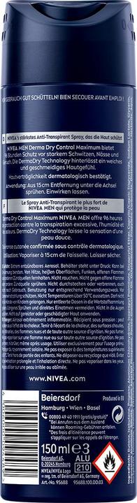 Immagine prodotto NIVEA Derma Dry Control Maximum Spray (Getto vaporizzato, 150 ml)