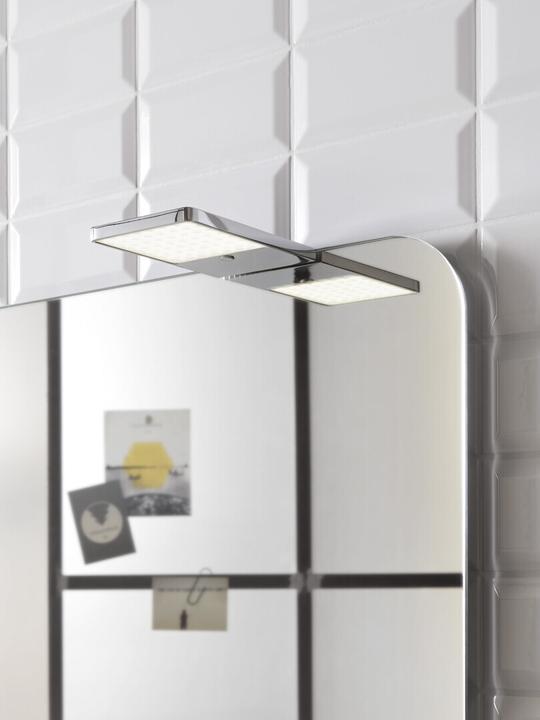 Produktbild Emco LED-Spiegel-Klemmleuchte SYSTEM 2 Klemmbereich 4-6mm stufenl dimmbar chrom