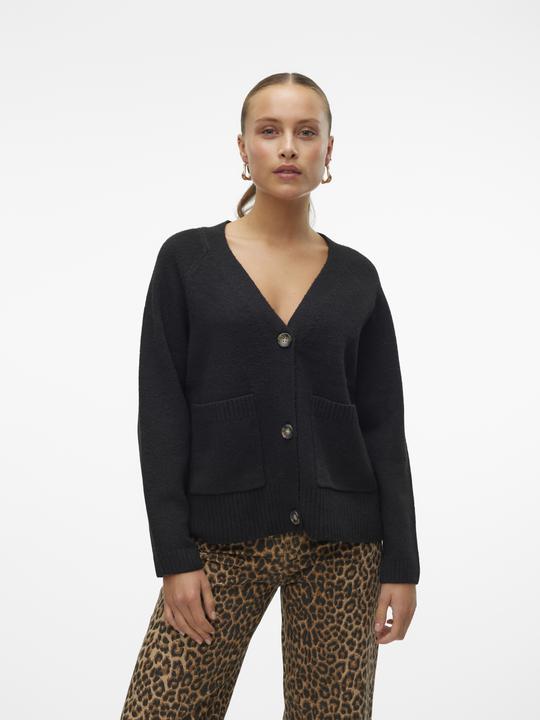 Produktbild Vero Moda Locker geschnitten V-Ausschnitt Gerippte Ärmelbündchen Strickjacke Strickjacke (M)
