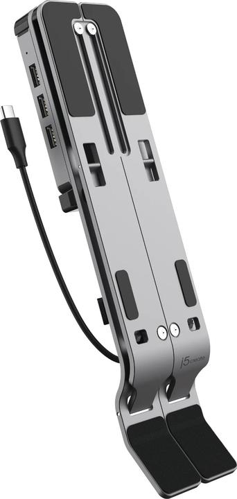 Actual product image j5Create JTS223-N Support pour ordinateur portable avec hub USB™ 4 ports, Avec fil, USB 3.2 Gen 1 (3 (USB-C, 1 Ports)