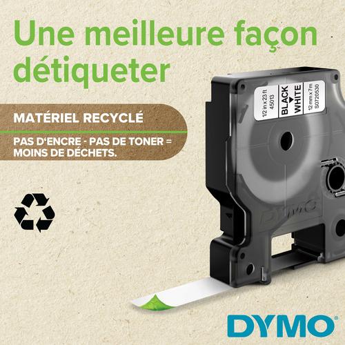 Actual product image Dymo S0718060 Permanent polyester strap (1.20 cm, White, Black)