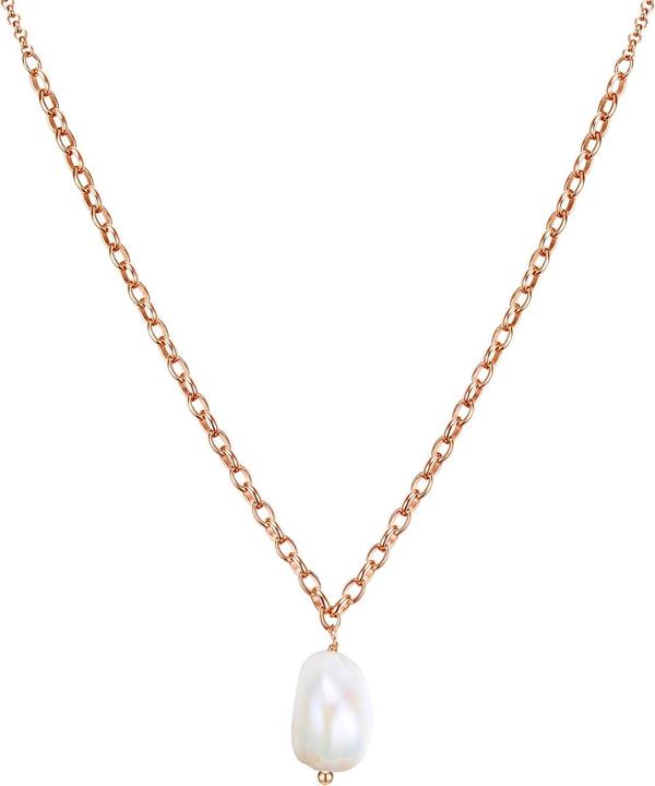 Produktbild Glanzstücke München Damen Sterling Silber Süsswasser-Zuchtperle Rose Gold 40,0 cm Grundkette + 5,0 cm Verlängerung - (Sterling Silber, 40 - 45 cm)