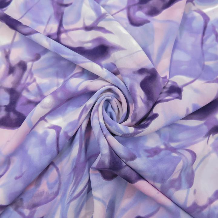 Produktbild Stoffrestposten Chiffon - Blau marmoriert
