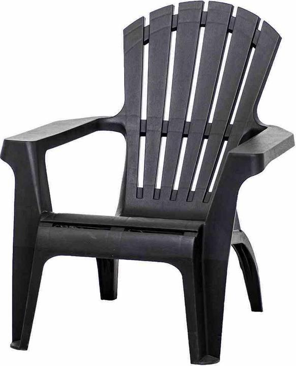 ProGarden Deckchair Dolomiti, 75x86x86 cm, frame and surfaces made of plastic in anthracite, stackable