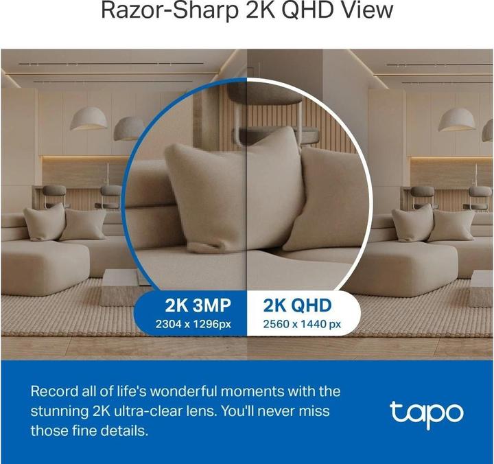 Actual product image TP-Link Tapo C220 4MP 360° WLAN camera MicroSD (2560 x 1440 Pixels)