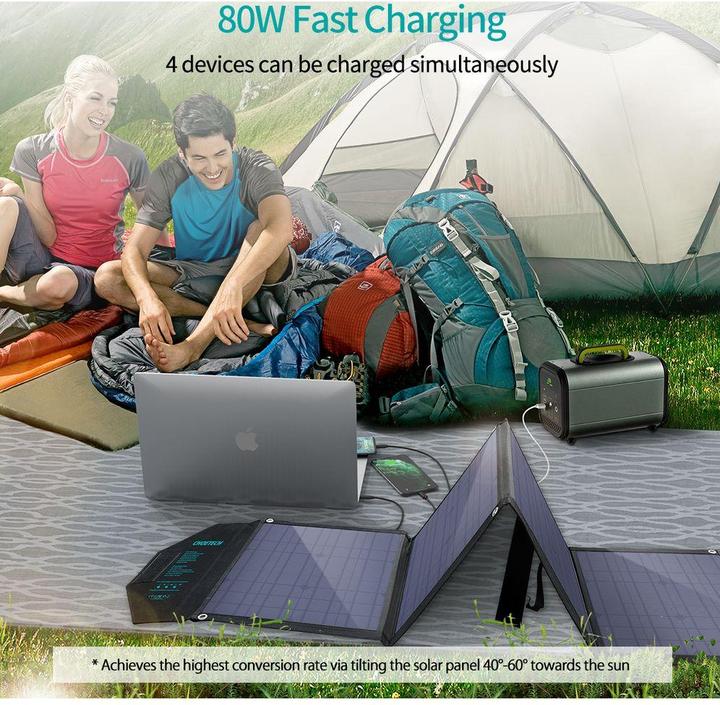 Actual product image Choetech solar charger (80 W, 3.90 kg)