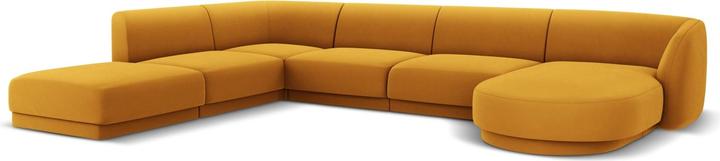 Actual product image Micadoni Velvet Panoramic Left Corner Sofa, "Miley", 6 Seats, 330x255x70Made in Europe (Sofa landscape)
