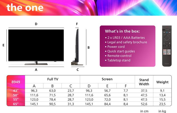 Image du produit Philips 43PUS8949/12 TV (43") 4K Ultra HD Smart TV Wi-Fi Anthracite, Grey (43", LED, 4K)