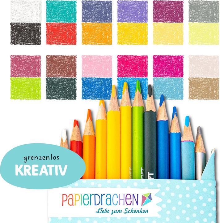 Papierdrachen 12 Bicolor Buntstifte (12 x)