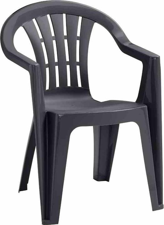 Produktbild Allibert Stapelsessel Cuba Fresh, 56x58x79 cm, Gestell und Flächen aus Kunststoff in graphit, aus 100% rec...