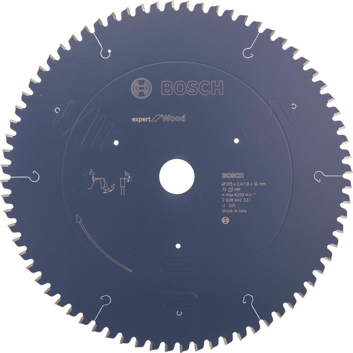 Bosch Professional Zubehör Kreissägeblatt Expert for Wood, 305 x 30 x 2,4 mm, 72