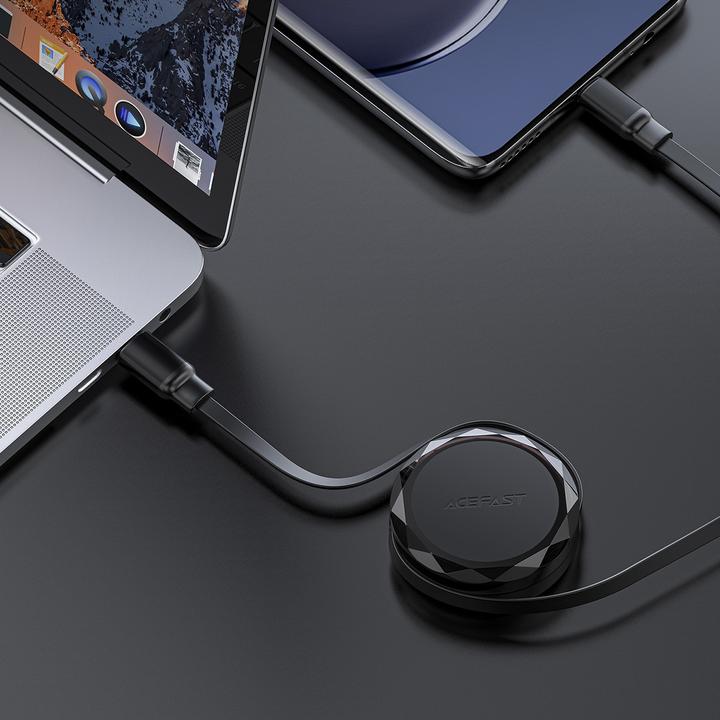 Immagine prodotto Acefast C13-03 Cavo retrattile USB-C - USB-C 60W - Nero (0.80 m, USB 2.0, 60 W)