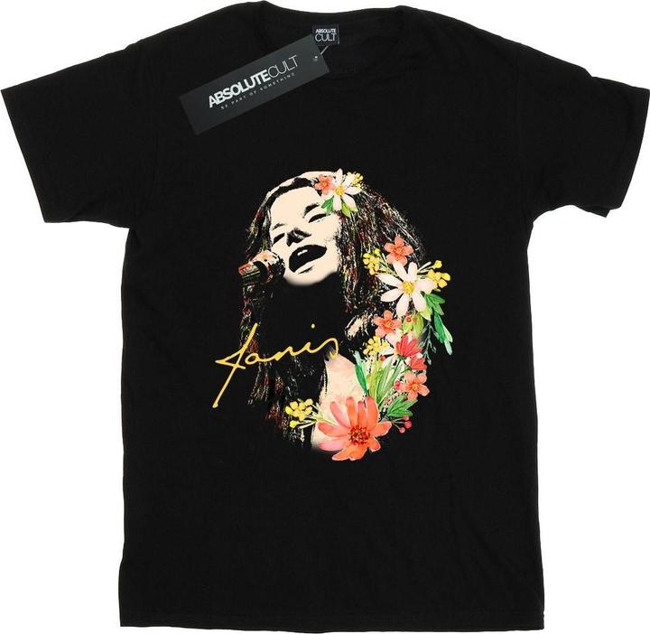Janis Joplin Floral Pattern TShirt (S)
