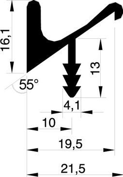 Actual product image Werkstarck Handle strip profiles with profile height 16 mm