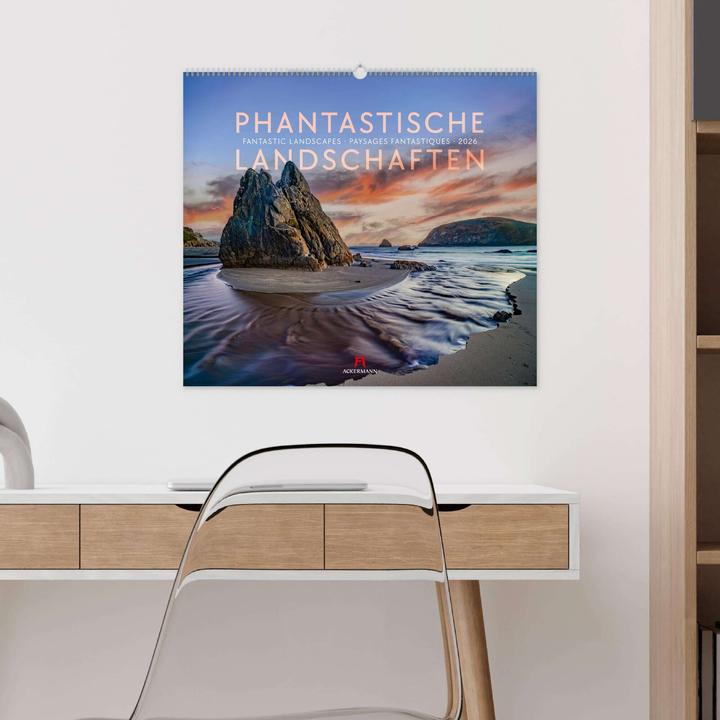 Produktbild Phantastische Landschaften Kalender 2026 (54 x 48 cm, Harter Einband, Deutsch, Französisch, Englisch)