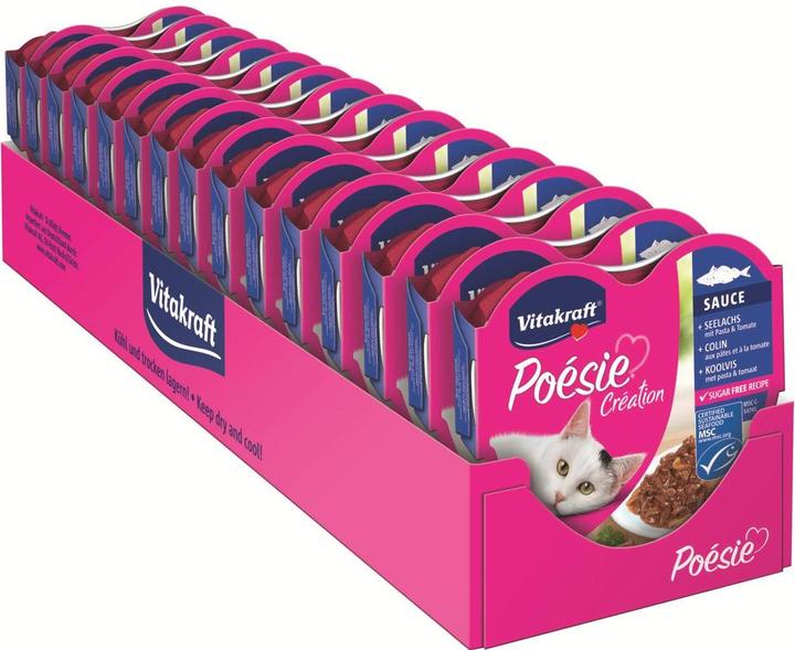 Produktbild Vitakraft Nassfutter Poésie Sauce Seelachs & Pasta, 15 x 85 g (Adult, 15 Stk., 1275 g)