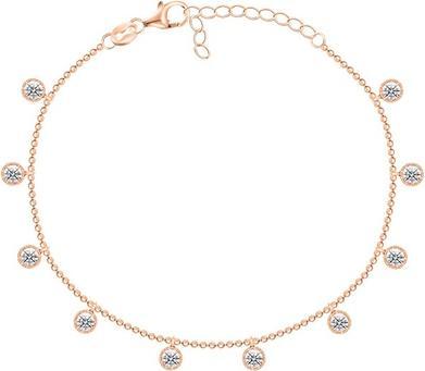 Actual product image Brilio Silver - Rose gold plated bracelet with zircons BRC78R