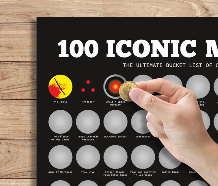 Actual product image Out of the blue 100 Legendary Films Scratch Off Posters (42 x 60 cm)
