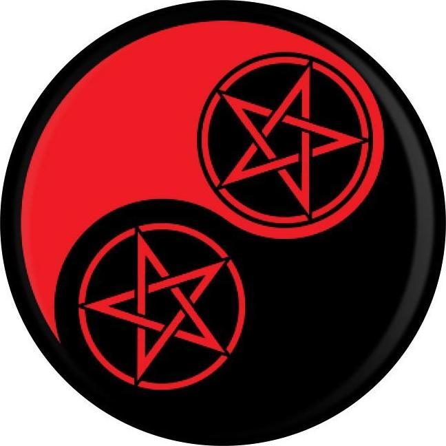 Produktbild Grindstore Yin und Yang Abzeichen Pentagram Blech