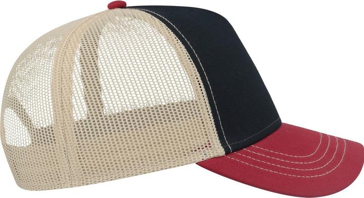 Actual product image Atlantis Unisex Adult Rapper 5 Panel Canvas Recycled Trucker Cap (One size)