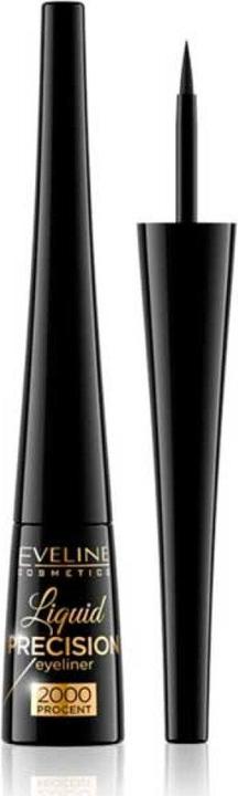 Actual product image Eveline EVELINE Eyeliner Liquid Precision Matt Black czarny eyeliner do oczu (Matt Black)