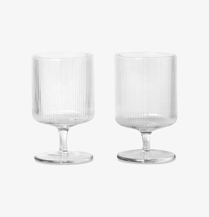 Actual product image Ferm Living Ripple (27 cl, 2 Glasses, Red wine glasses, White wine glasses)
