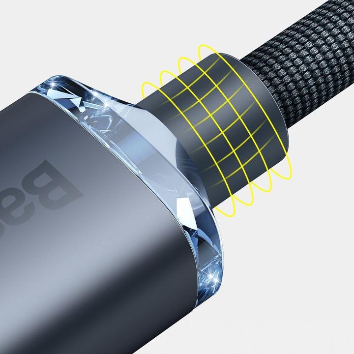 Actual product image Baseus Crystal Shine Series Fast Charging Data Cable Type-C to iP 20W 2m Purple (2 m, USB 2.0, 20 W)