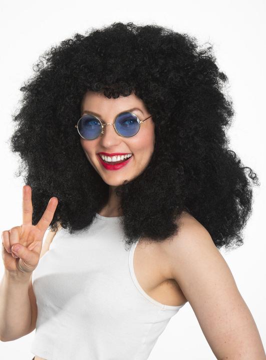Produktbild Maskworld Schwarze Lockenperücke - Faschings Kostüm Perücke