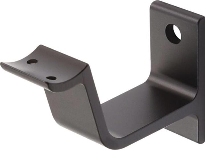 Hermeta Handlaufträger 3553 Aluminium schwarz eloxiert gewölbte Auflage (Aluminium)