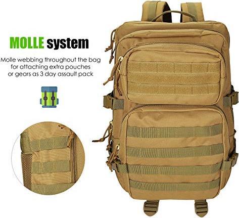 Image du produit Only-Bags.Store Sac à dos tactique militaire, Grande capacité 3 jours Armée Assault Pack Bag Go Bag Sac à dos pour