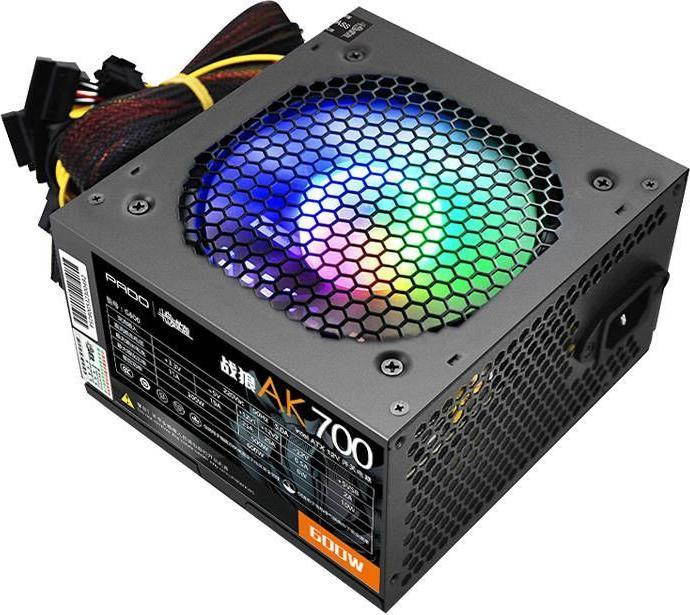 Actual product image Aigo Computer Power Supply AK700 RGB (black) (700 W)
