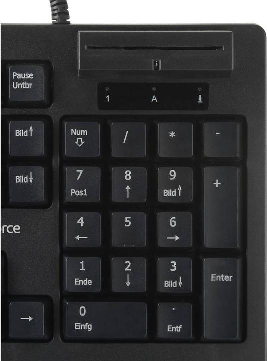 Immagine prodotto Renkforce RF-CKB-200 Tastiera USB tedesca, QWERTZ Nero Lettore di smart card (DE, Cablato)