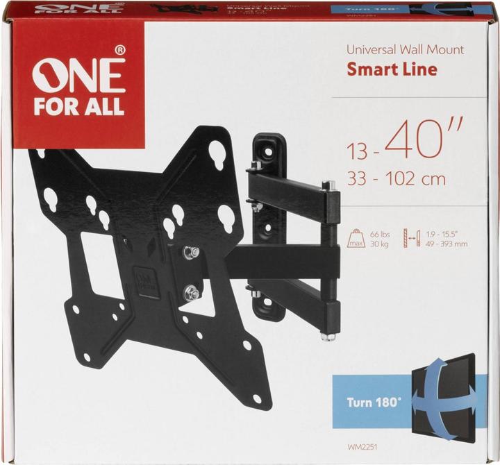 Actual product image One for All Smart WM2251 (Wall, 43", 30 kg)