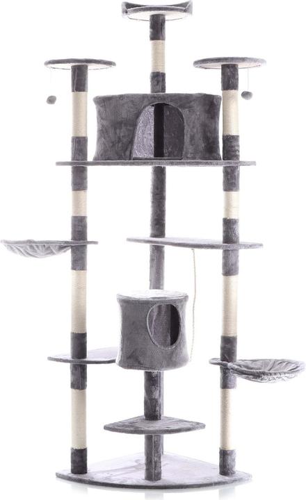 Actual product image Wiltec Corner scratching post grey 210cm cat scratching post cat tree climbing tree cat (210 cm, Grey)
