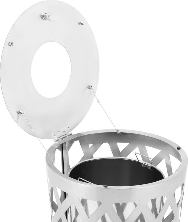Produktbild Ulsonix Abfalleimer Mülleimer rund Edelstahl / verzinkter Stahl Grau Ø 500 × 800 mm (61 l)