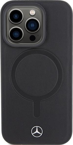 Immagine prodotto Mercedes MEHMP15X23RCMK Custodia rigida per iPhone 15 Pro Max 6,7" in pelle liscia MagSafe, colore nero. (Apple iPhone 15 Pro Max)