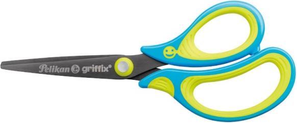 Immagine prodotto Pelikan Forbici appuntite Griffix 810296 blu neonfresh con la mano sinistra (15 cm)