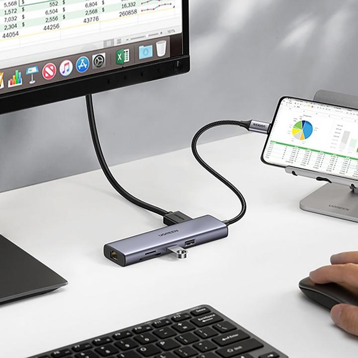 Actual product image Ugreen USB Hub 3.0 (USB-C, 5 Ports)