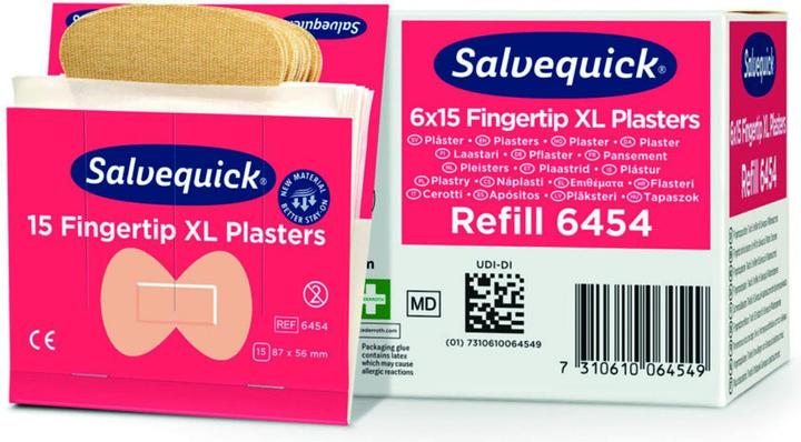 Actual product image Söhngen Refill for SALVEQUICK, 6 packs of fingertip plasters, 15 each, pack of 6. (6 x)