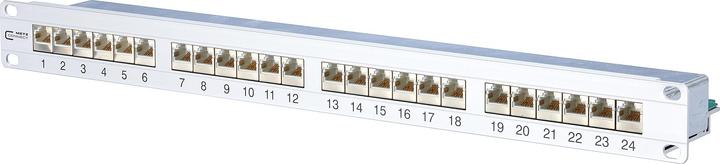 Produktbild Metz Connect BTR E-DAT Patchpanel 24x8(8) 1HE Cat.6 mit LSA-Anschlussklemmen alu eloxiert