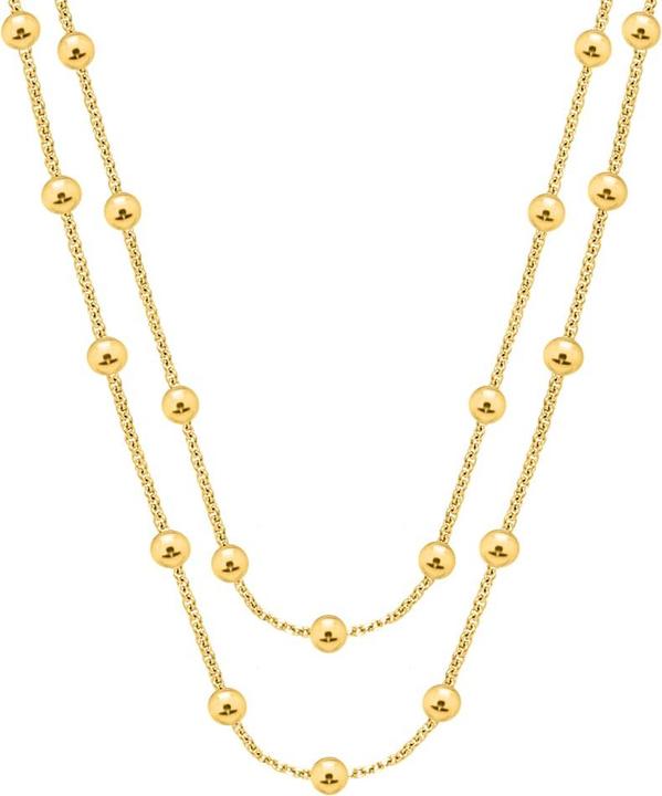 Candy Halskette Nima, 925 Sterling Silber, vergoldet (925er Sterlingsilber, 925 Sterling Silber, 18k vergoldet, 70 cm)