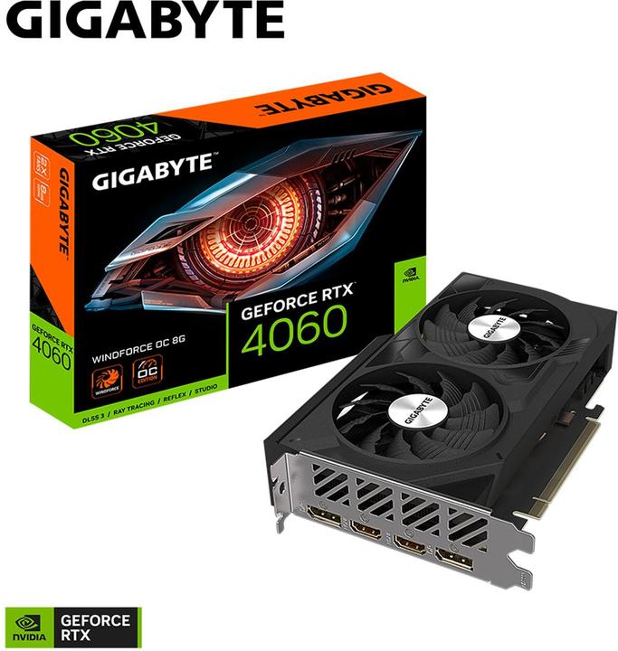 Image du produit Gigabyte GeForce RTX 4060 WINDFORCE OC 8G (8 Go)