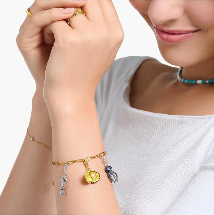 Produktbild Thomas Sabo Charm Club Muschel Gold (925er Silber, 750 Gelbgold Vergoldung)